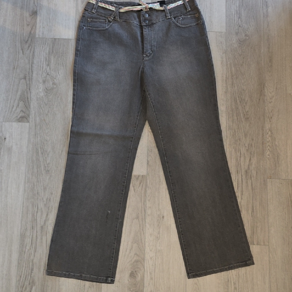 Vintage Venezia Dark Gray Straight Leg Jeans SIZE 14